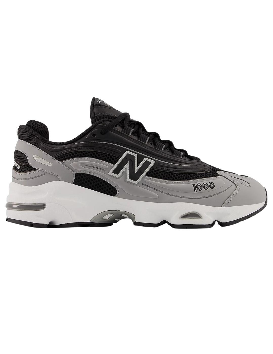 Zapatillas new balance m1000a negro gris de hombre.