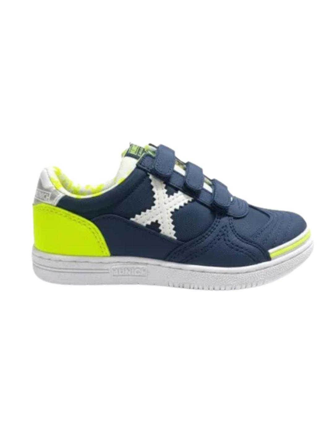 Zapatillas munich g-3 kid 459 azul de niño.