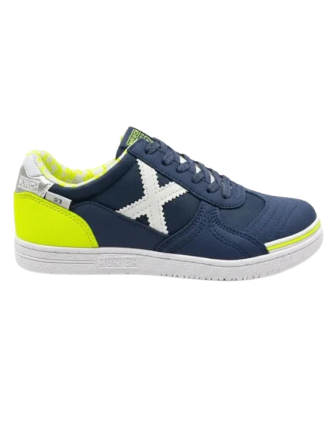 Zapatillas munich g-3 kid 459 azul de niño.