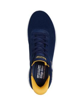 Zapatillas skechers bobs squad solid step azul de hombre.