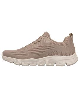 Zapatillas skechers bobs b lite marrón de mujer.
