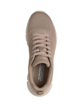 Zapatillas skechers bobs b lite marrón de mujer.