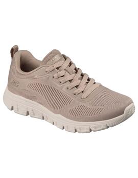 Zapatillas skechers bobs b lite marrón de mujer.