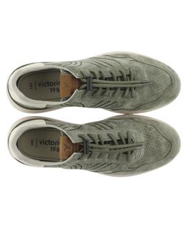 Zapatillas victoria anima suede verde de hombre.