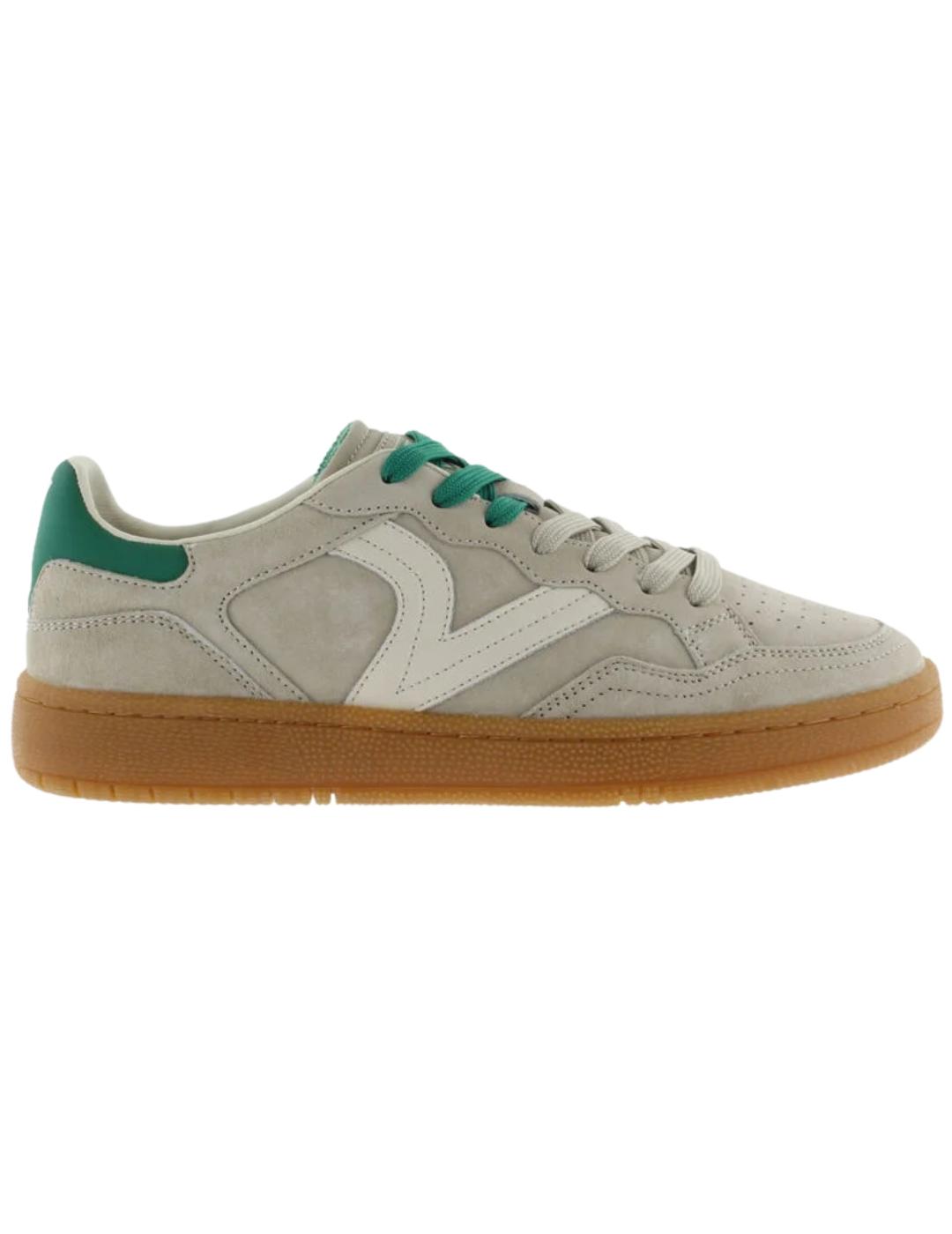 Zapatillas victoria smash suede gris verde de hombre.