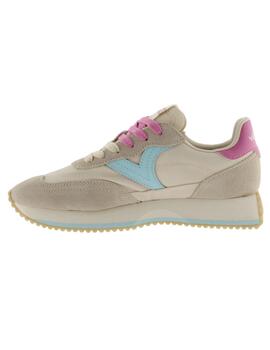 Zapatillas victoria cosmo nylon beige de mujer.