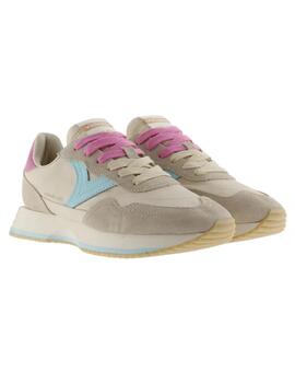 Zapatillas victoria cosmo nylon beige de mujer.