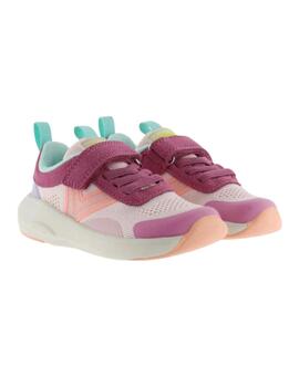Zapatillas victoria kai barefoot tricot rosa de niña.