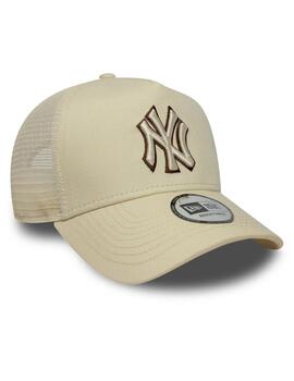 Gorra new era trucker 9forty e-frame neyyan beige de hombre