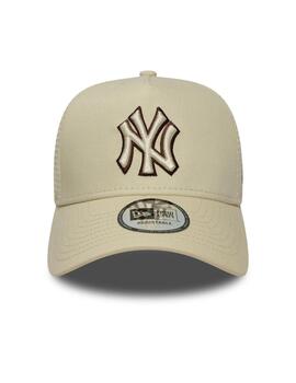 Gorra new era trucker 9forty e-frame neyyan beige de hombre