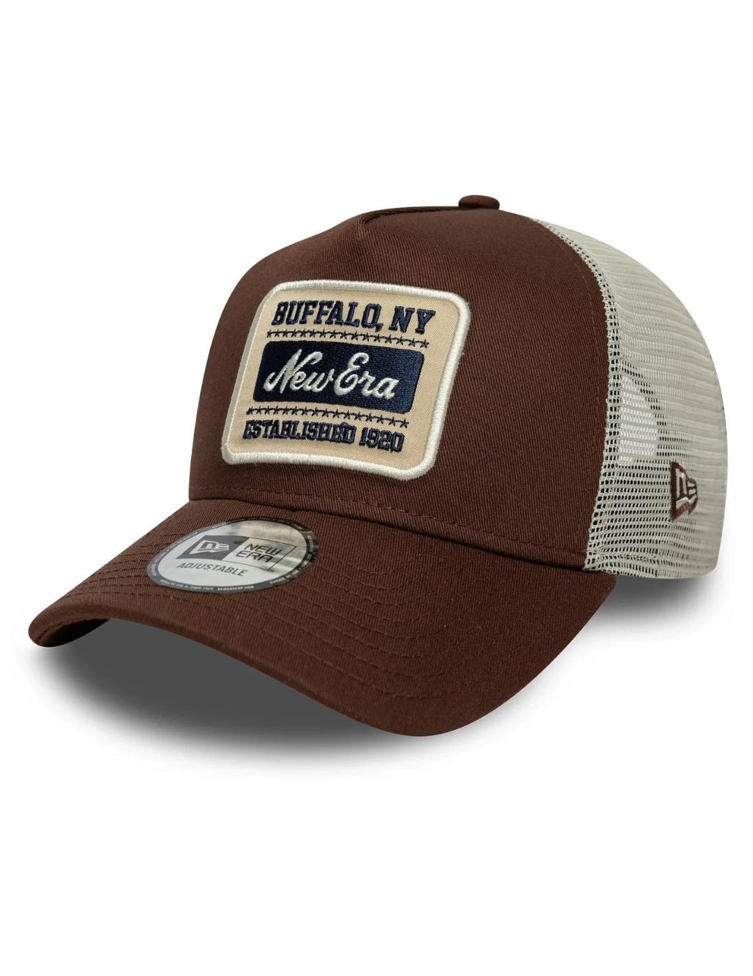 Gorra new era 9forty A-frame patch trucker marrón de hombre.