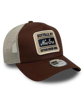 Gorra new era 9forty A-frame patch trucker marrón de hombre.