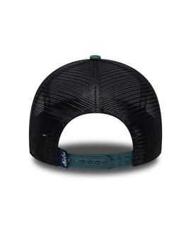 gorra new era patch trucker 9forty A-frame verde de hombre.