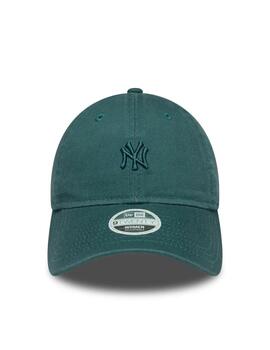 Gorra new era washed MLB mini NY Yankees verde de mujer.