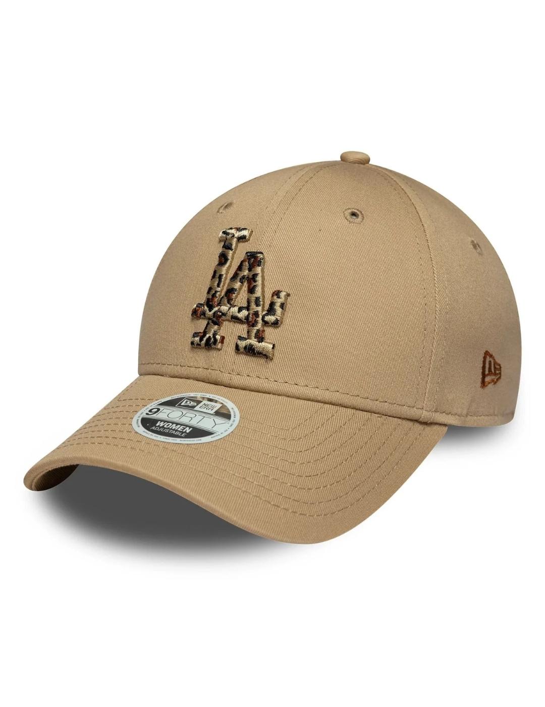 gorra new era LA Dodgers 9forty animal marrón de mujer.