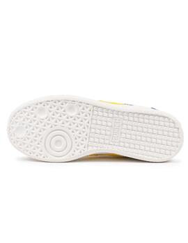 Zapatillas munich mini barru 16 blanco amarillo de niño.