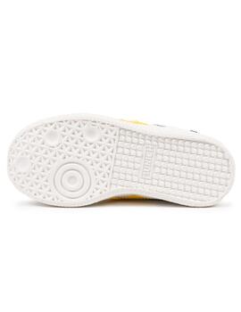 Zapatillas munich mini barru 16 vco blanco amarillo de niño.