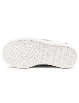 Zapatillas munich mini barru 15 vco blanco rosa de niña.