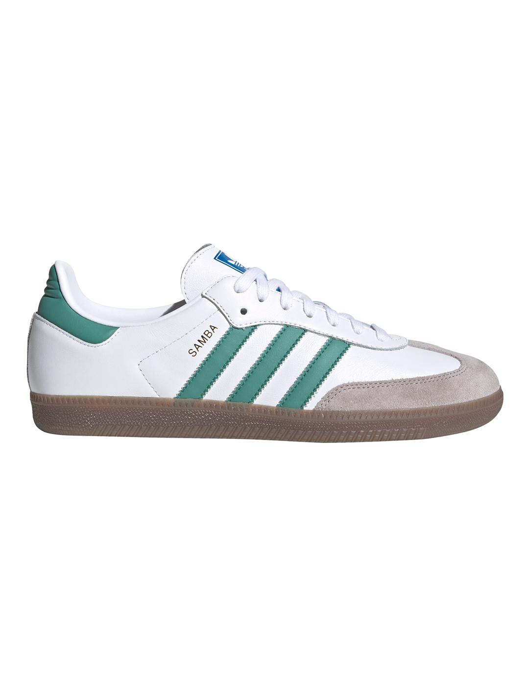 seguro Melódico clase Zapatillas Unisex ADIDAS SAMBA OG BLANCO VERDE