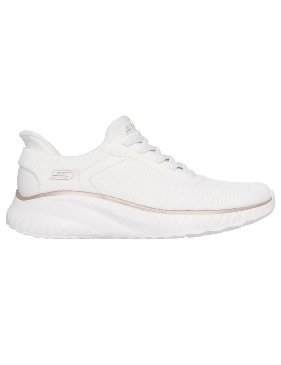 Zapatillas skechers bobs squad current muse blanco de mujer.