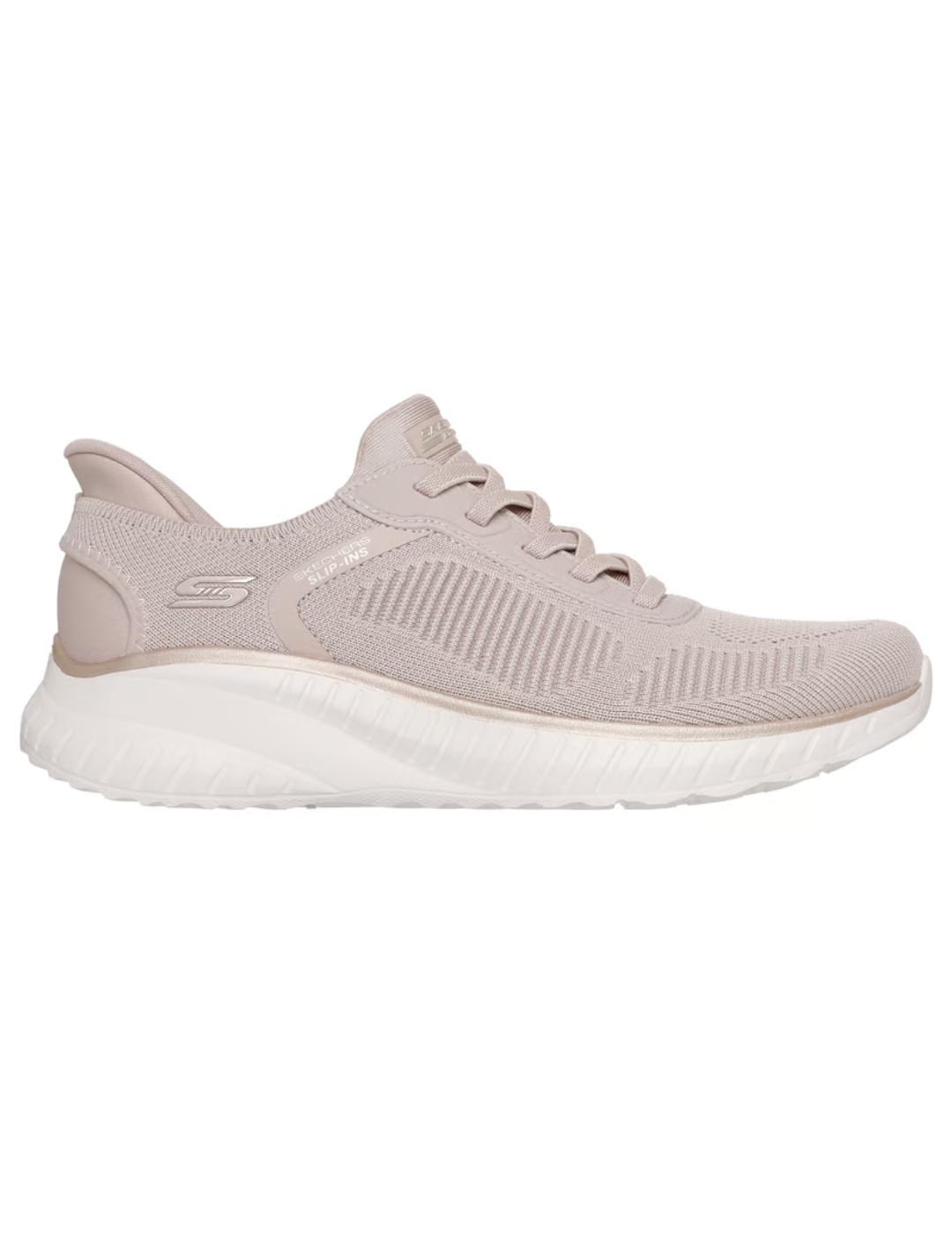 Zapatillas skechers bobs squad current muse beige de mujer.