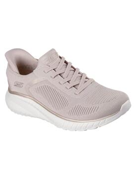 Zapatillas skechers bobs squad current muse beige de mujer.
