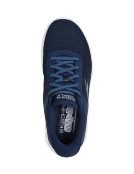 Zapatillas skechers go walk flex azul de mujer.