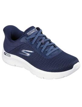 Zapatillas skechers go walk flex azul de mujer.