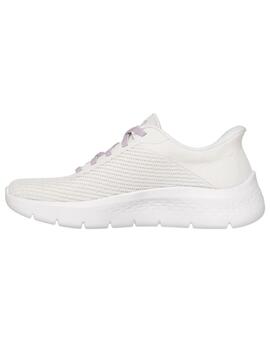 Zapatillas skechers go walk flex beige de mujer.