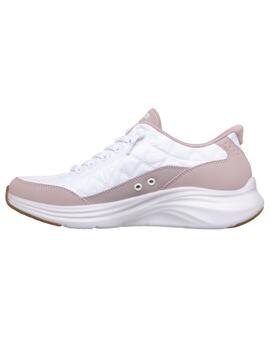 Zapatillas skechers contour foam blanco violeta de mujer.