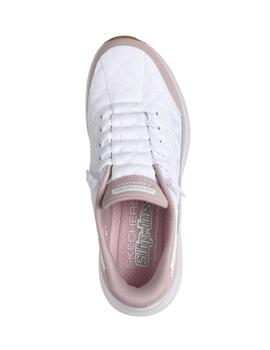 Zapatillas skechers contour foam blanco violeta de mujer.