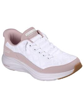 Zapatillas skechers contour foam blanco violeta de mujer.