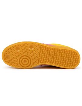 Zapatillas munich rumba 23 mostaza rosa de mujer.