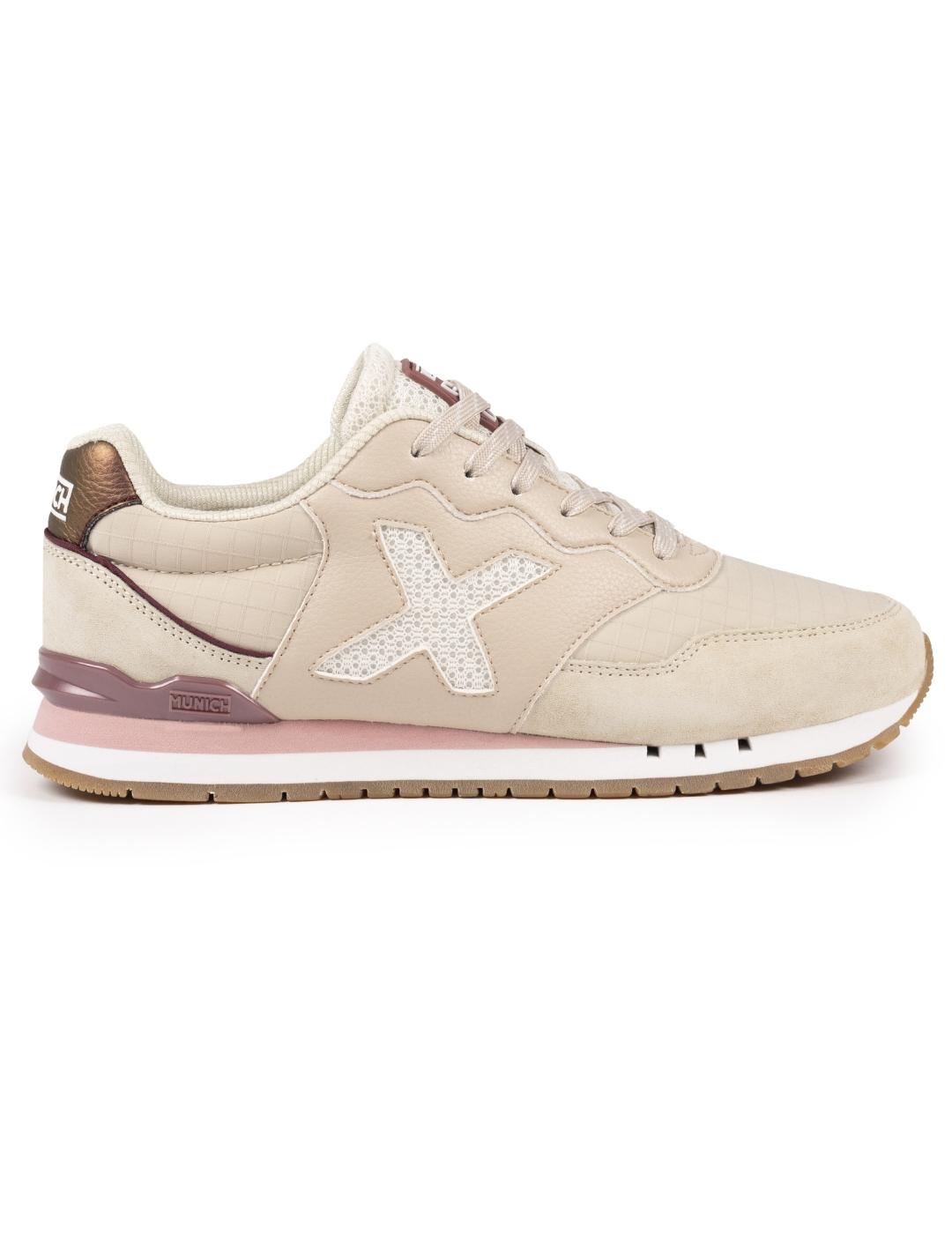 Zapatillas munich dash wmn 280 beige de mujer.