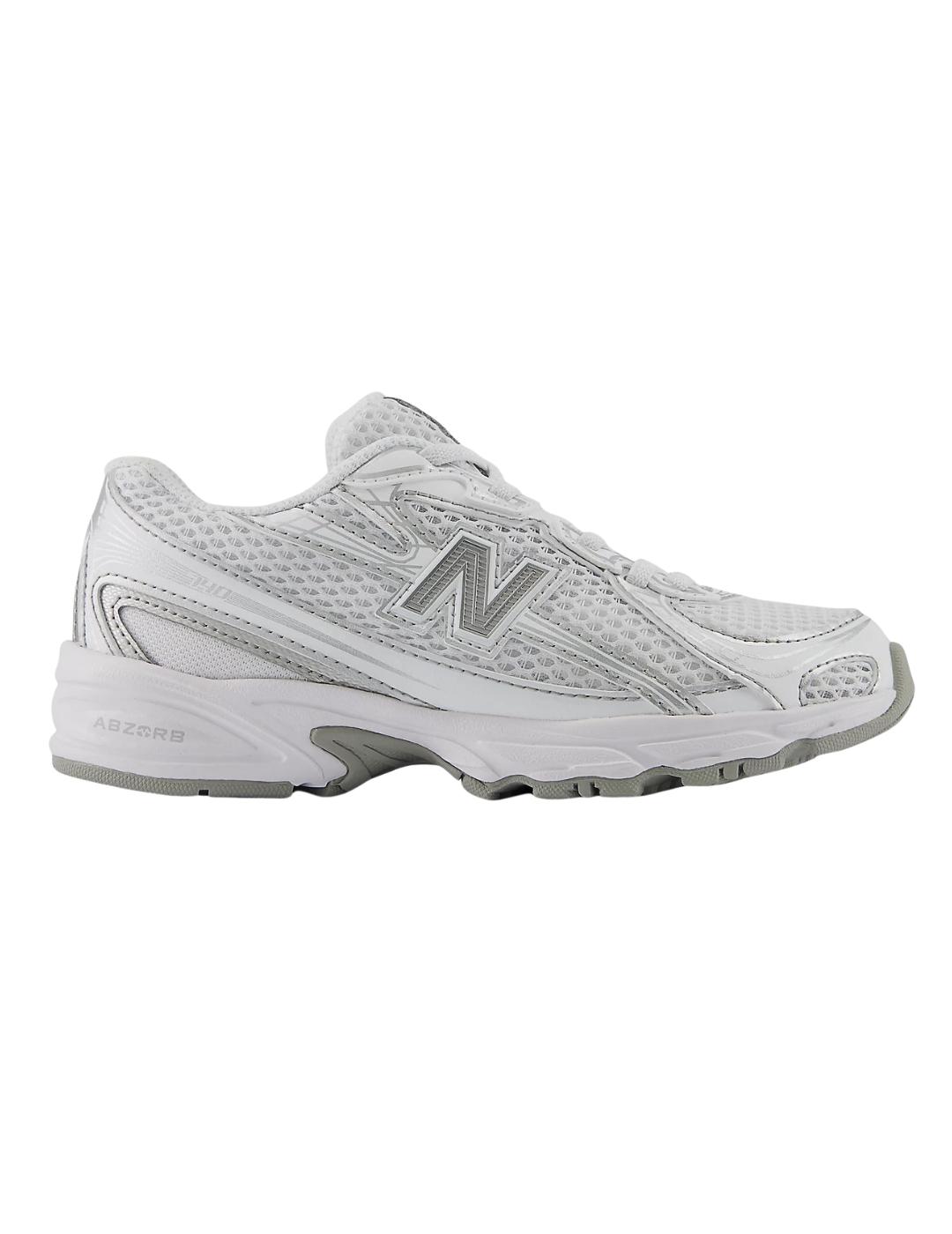Zapatillas new balance pz740wm blanco plata de niño.