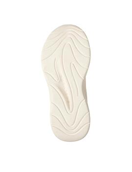 Zapatillas skechers wave 92 blanco brillo de niña.