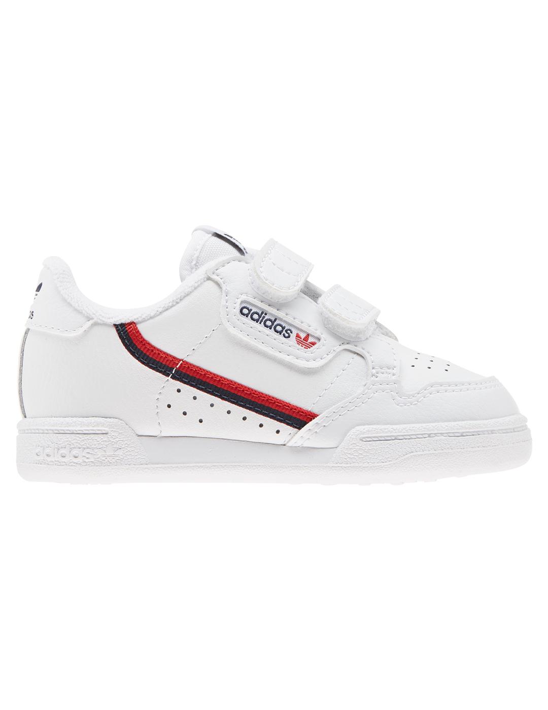 Zapatillas de Niño ADIDAS CONTINENTAL 80 CF BLANCO VELCRO