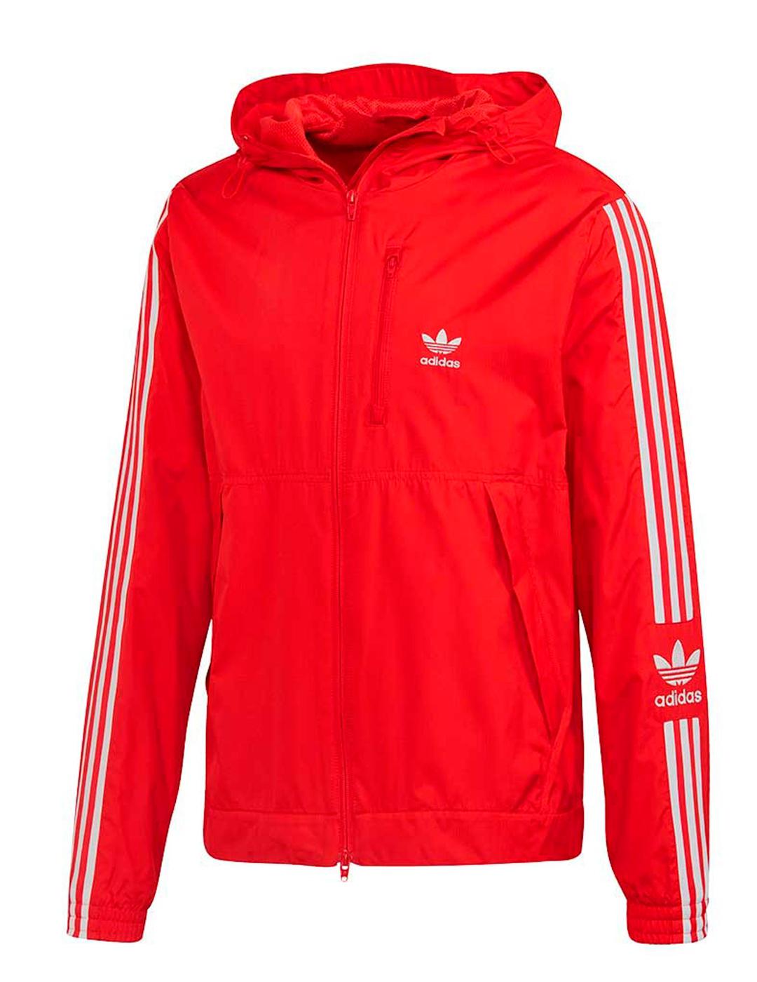 cortavientos adidas rojo