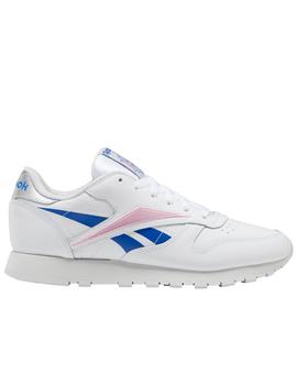 Zapatilla para mujer Reebok CL LTHR BLANCO AZUL ROSA