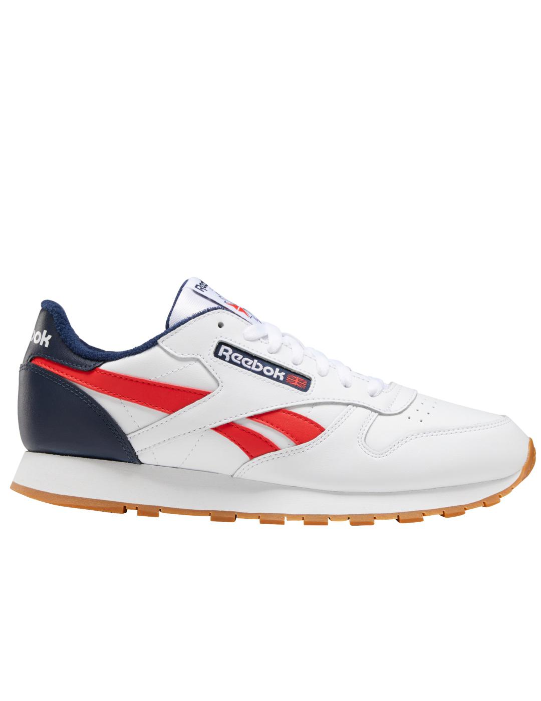 Zapatillas de Hombre Reebok CL LEATHER MU BLANCO MARINO ROJO