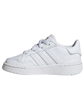 Zapatilla de niño Adidas Team Court el i blanco