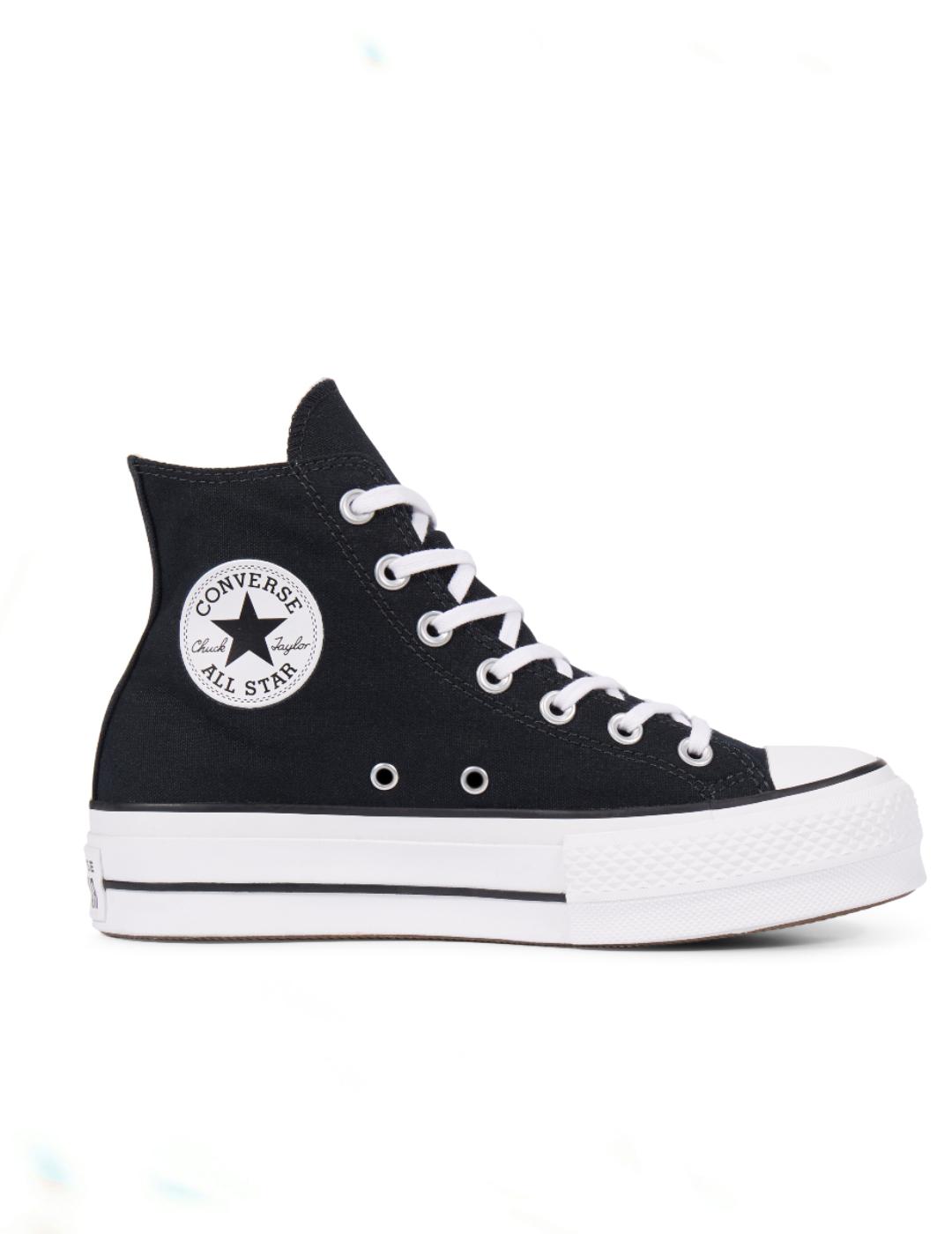 Zapatilla Converse star plataforma negro de chica