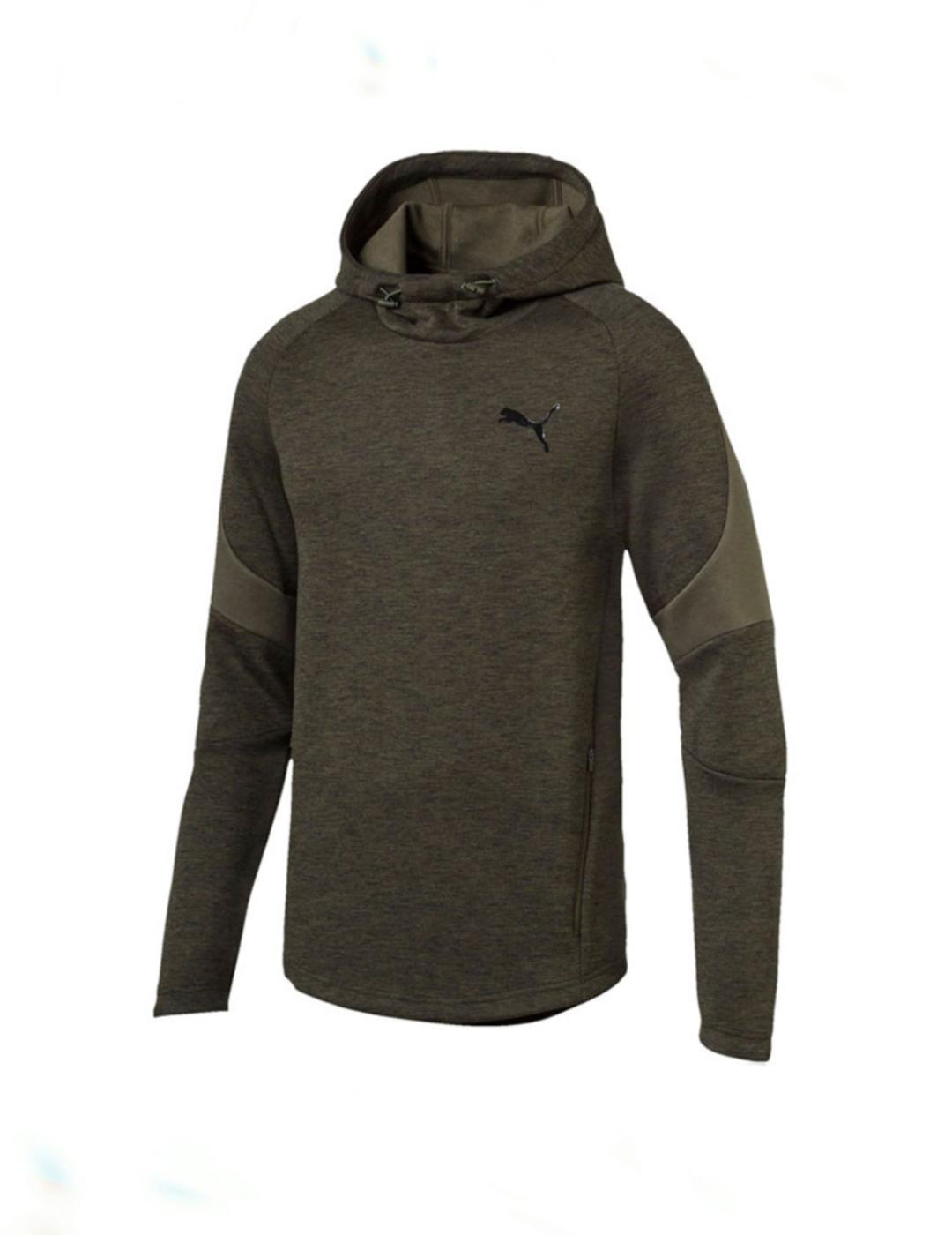 sudadera puma evostripe hoody verde de hombre