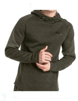 sudadera puma evostripe hoody verde de hombre