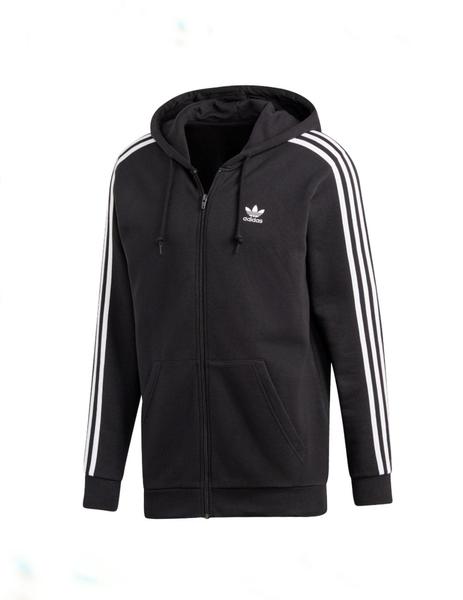 Chaqueta con capucha adidas 3-stripes negro de hombre