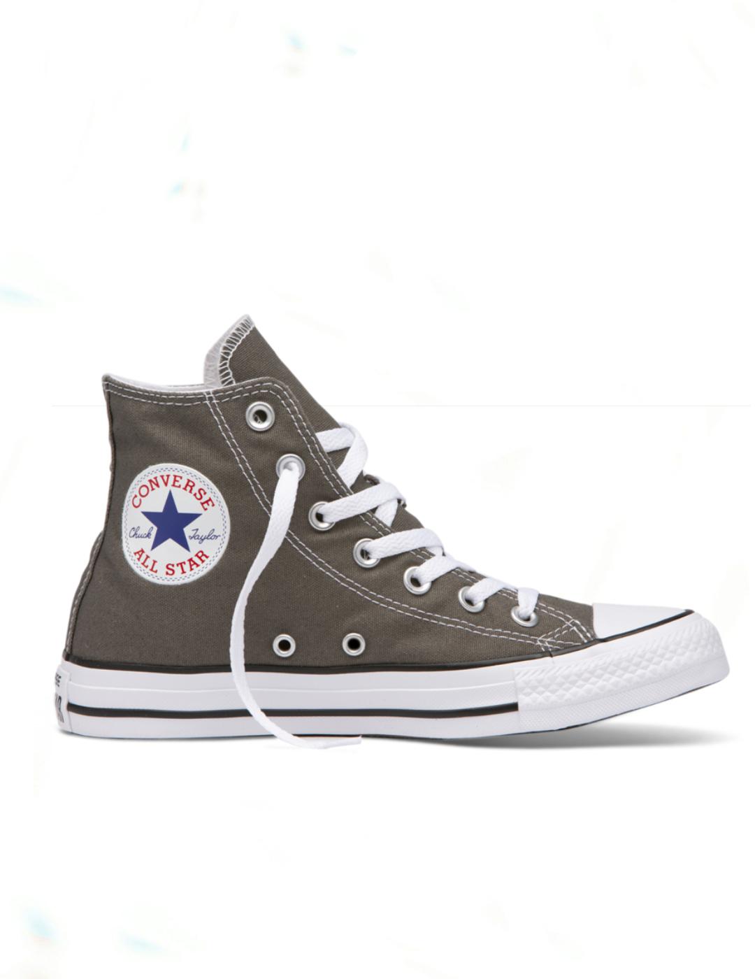 converse grises altas mujer