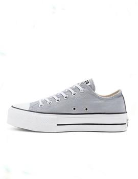 converse grises altas plataforma