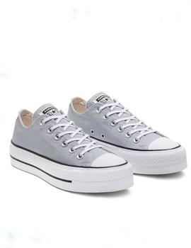 Zapatilla Converse All star plataforma gris de mujer