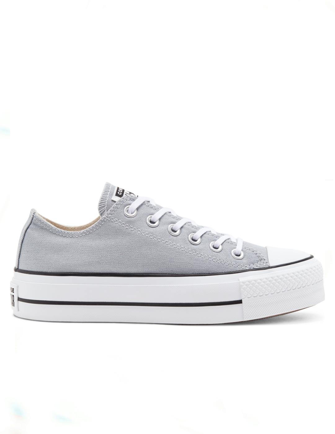 Zapatilla Converse All star plataforma gris de mujer