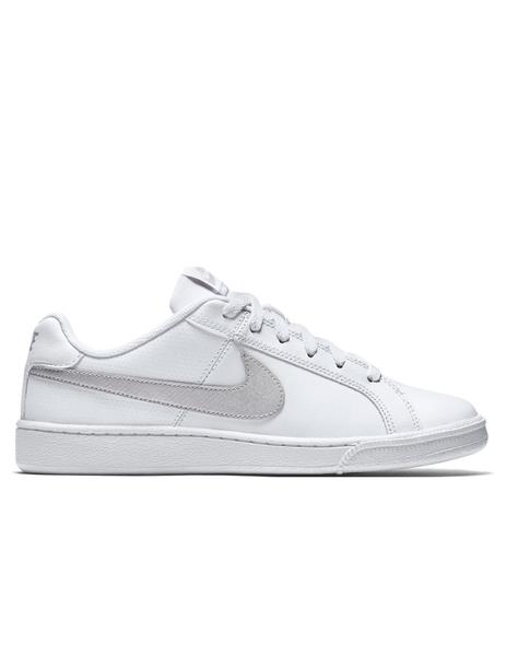 Estadio ventilación patata nike court royale blanco plata de mujer